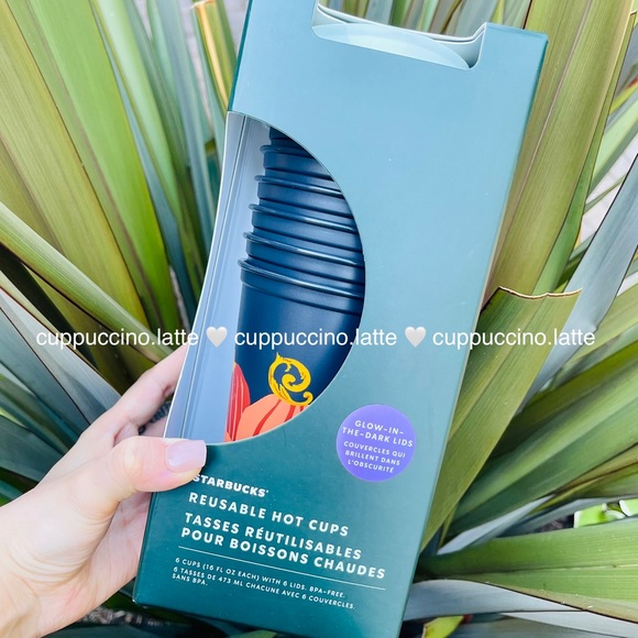 🦇NEW SET🧡Starbucks Halloween Fall Glow in the Dark Hot Cup Boxes - Picture 8 of 11